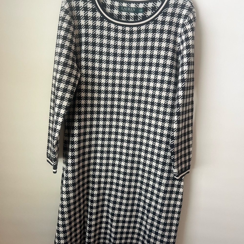 Black and White Houndstooth Dress